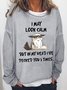 Funny cat I May Look Calm Simple Sweatshirts