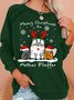 Womens Meowy Christmas Casual Sweatshirts
