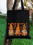 Halloween Pumpkin Graphic Shopping Tote