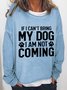 Funny Graphic Dog Person Simple Crew Neck Sweatshirts