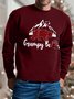 Men Grumpy Bear Christmas Regular Fit Crew Neck Sweatshirt