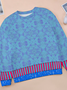 Lilicloth X Paula Layerd Look Patterns Blue Women's Sweatshirts