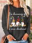 Womens I'm Dreaming Of A Wine Christmas Gnome Crew Neck Tops