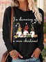 Womens I'm Dreaming Of A Wine Christmas Gnome Crew Neck Tops