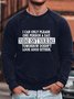 Men's I Can Only Please One Person A Day Funny Text Letters Cotton-Blend Casual Sweatshirt