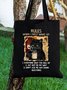 Black Cat Rules When I First Wake Up Animal Graphic Shopping Totes