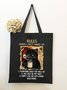 Black Cat Rules When I First Wake Up Animal Graphic Shopping Totes