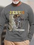 Men Jesus My Everything My Life My All Text Letters Cotton Tops