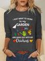 Women's I Just Want To Work In My Garden And Hangout With My Chickens Simple Long sleeve Top