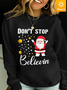 Lilicloth X Jessanjony Don't Stop Believin Christmas Women's Fleece Sweatshirt