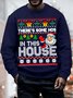 Men's There's Some Hot In This House Funny Santa Ugly Casual Sweatshirt
