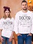 Sunlight Sensitive Sweatshirt A Wise Doctor Once Wrote Text Letters Crew Neck Loose Sweatshirt