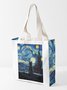 Lonely Little Black Cat Print Shopping Bag Under The Stars