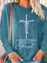 Women's Jesus Christmas Casual Long Sleeve Top