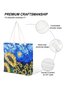 Positive Abstract Oil Painting Sunflower Print Shopping Bag