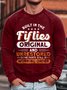 Men's Fun Fifties Graphic Print Text Letters Loose Crew Neck Sweatshirt