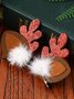 Christmas Plush Elk Antler Pattern Hair Clip