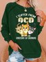 Women I Suffer Fom Obsessive Cat Disorder Casual Loose Sweatshirt