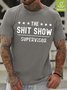 Men Shit Show Waterproof Oilproof And Stainproof Fabric Loose T-Shirt