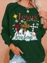 Womens Christmas Jesus Casual Sweatshirt