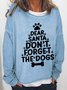 Women Funny Dog Christmas Tree Cotton-Blend Sweatshirt