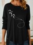 Lilicloth X Vithya Headphone And Butterfly Women's Long Sleeve T-Shirt