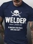 Men's Funny Welder Definition Fixes Shit Text Letters Casual Cotton T-Shirt