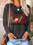 Women Christmas Choose Love Gnome Simple Regular Fit Long sleeve Top