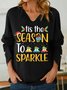 Lilicloth X Jessanjony Tis The Season To Sparkle Women's Shawl Collar Sweatshirt