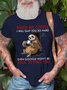 Mens Touch My Coffee Google Won't Be Able To Find You Funny Sloth Graphic Print Casual Cotton Crew Neck T-Shirt