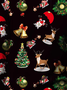 Men's Merry Christmas Funny Elk Santa Full Print Claus Casual Loose Sweatshirt