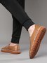 Men's Casual Plain Hand-stitched Slip On Flat Shoes