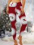 Women Simple Christmas Leggings