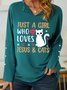 Lilicloth X Abu Just A Girl Who Loves Jesus And Cats Women's Shawl Collar Sweatshirt