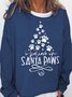 Womens I Believe In Santa Paws Casual Sweatshirt