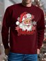 Men Merry Christmas Santa Claus Believe Christmas Crew Neck Casual Sweatshirt