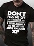 Men Don’t Piss Me Off I’m Close To Leveling Up Crew Neck Text Letters Casual T-Shirt