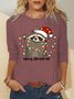Merry Christmas Raccoon Women's Long Sleeve T-Shirt