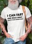 Mens I Can Fart And Walk Away Funny Graphics Printed Cotton Casual Text Letters T-Shirt
