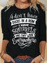 Womens I don't have ducks in a row Crew Neck Casual Top