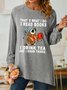 Women Owl That’s What I Do I Read Books I Drink Tea And I Know Things Long sleeve Simple Top