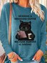 Womens READING AND DRINKING COFFEE BECAUSE MURDER IS WRONG CAT Casual Top