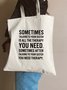 Sometimes Talking to Your Sister Is All The Therapy Family Text Letter Shopping Tote