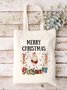 Merry Christmas Elk Funny Santa Graphic Print Claus Christmas Graphic Shopping Tote