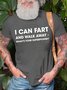 Mens I Can Fart And Walk Away Funny Graphics Printed Cotton Casual Text Letters T-Shirt