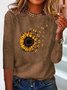 Sunflower Long sleeve Crew Neck T-Shirt