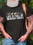 Men Life Is Full Of Important Choices Text Letters T-Shirt