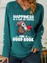 Happiness Is A Cup Of Coffee And A Good Book Women's Shawl Collar Sweatshirt