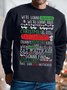 Mens We Are Gonna Press On Funny Graphics Printed Christmas Text Letters Crew Neck Sweatshirt