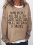 Women Funny Saying Sour & Chunky Loose Sweatshirt